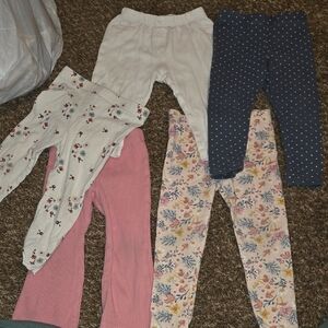 Set of 5 Toddler Leggings in Various Patterns